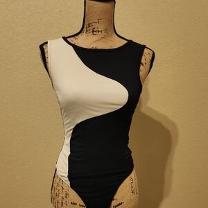 Cider Black and White Bodysuit